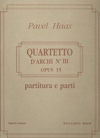 Streichquartett Nr.3 op.15 (1937-38)  Partitur und Stimmen