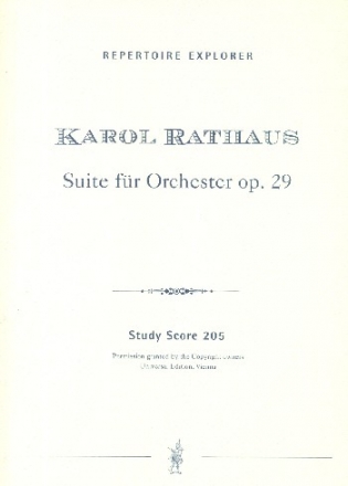 Suite op.29 fr Orchester Studienpartitur