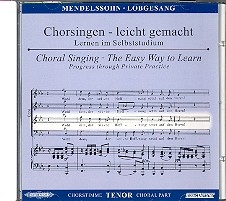 Lobgesang op.52 CD mit Chorstimme Tenor und Chorstimmen ohne Tenor