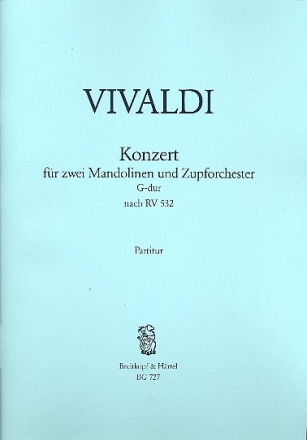 Konzert G-Dur fr 2 Mandolinen und Zupforchester Partitur