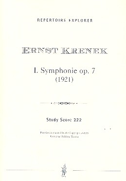 Sinfonie Nr.1 op.7 fr Orchester Studienpartitur