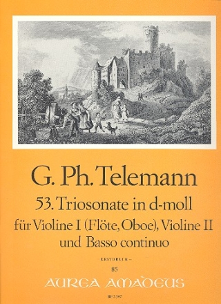 Triosonate d-Moll Nr.53 fr 2 Violinen (Flten, Oboen) und Bc Partitur und Stimmen