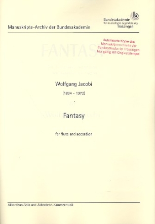 Fantasy for flute and accordion Verlagskopie