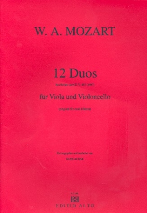 12 Duos KV487 fr Viola und Violoncello Stimmen