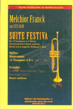 Suite festiva fr 10 Trompeten in 2 Chren, Streichorchester und bc Partitur und Stimmen