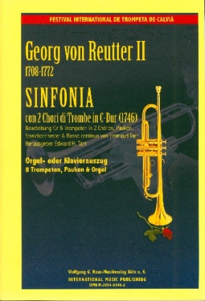 Sinfonia fr 8 Trompeten in 2 Chren, Pauken, Streichorchester und bc Klavierauszug