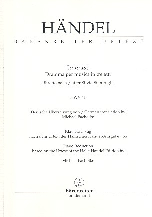 Imeneo HWV41  Klavierauszug (it/dt)