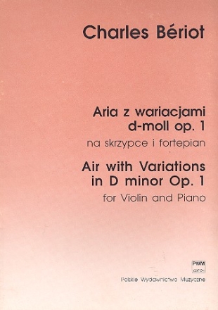Air with Variations d minor op.1 for violin and piano