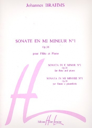 Sonate mi mineur no.1 op.38 pour flute et piano