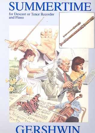 Summertime  for descant or tenor recorder and piano