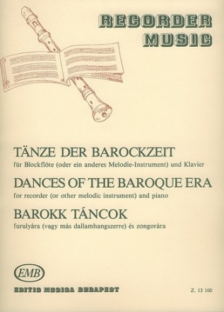 Tnze der Barockzeit fr Sopranblockflte und Klavier