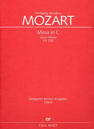 Missa C-Dur KV258 fr Soli, Chor und Orchester Partitur