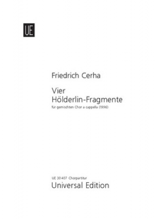 4 Hlderlin-Fragmente fr gem Chor a cappella Partitur