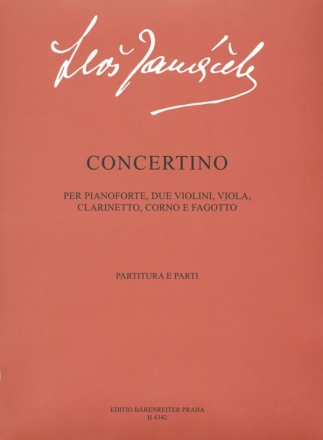 Concertino fr Klavier, 2 Violinen, Viola, Klarinette, Horn und Fagott Stimmen
