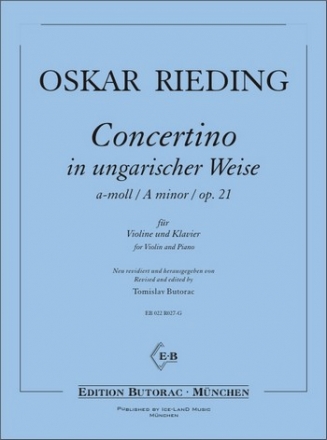 Concertino in ungarischer Weise a-Moll op.21 (1.-3. Lage ) fr Violine und Klavier