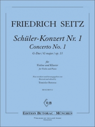 Konzert G-Dur Nr.1 op.13 fr Violine (1. Lage) und Klavier