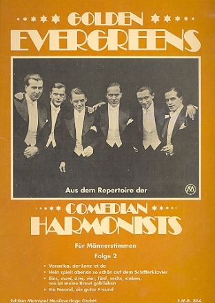 Comedian Harmonists Band 2 Golden Evergreens fr Mnnerchor Klavierpartitur