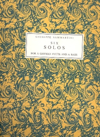 6 solos for a german flute and a bass, facsimile