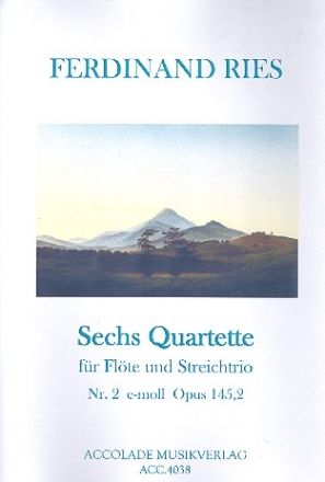 Quartett Nr.2 e-Moll op.145,2 fr Flte und Streichtrio Partitur und Stimmen