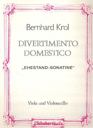 Divertimento domestico op.111 Für Viola und Violoncello,  Spielpartitur