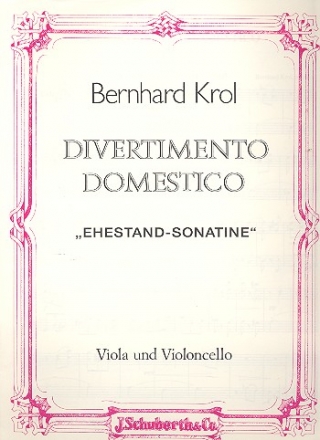 Divertimento domestico op.111 Fr Viola und Violoncello Spielpartitur