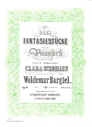 Drei Fantasiestcke op.9  fr Klavier