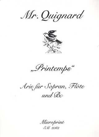 Printemps Arie fr Sopran, Flte und Bc