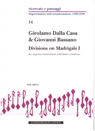Divisions on Madrigals vol.1 for soprano instrument and bc