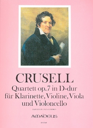 Quartett D-Dur op.7 fr Klarinette, Violine, Viola und Violoncello,   Partitur und Stimmen