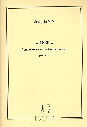 1830 - Variations sur un thme frivole pour piano
