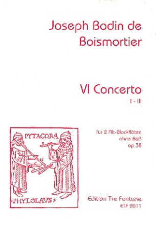 6 Concerti op.38 Band 1 (Nr.1-3) fr 2 Blockflten (AA/BB) Spielpartitiur