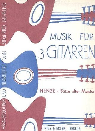 Stze Alter Meister fr 3 Gitarren