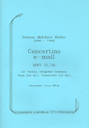 Concertino e-Moll MWV9,30 fr 2 VL, OblL. Cembalo (VA, VC AD LIB.),  Partitur