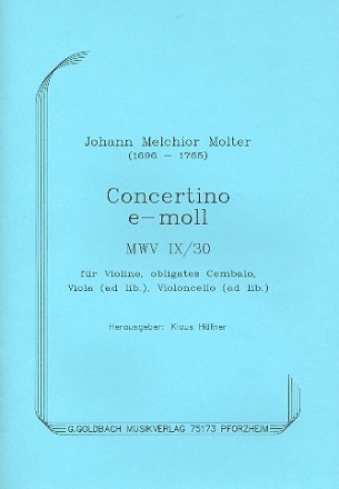 Concertino e-Moll MWV9,30 fr 2 VL, OblL. Cembalo (VA, VC AD LIB.),  Partitur