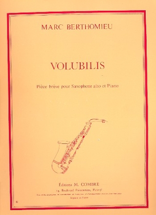 Volubilis pice brve pour saxophone alto et piano
