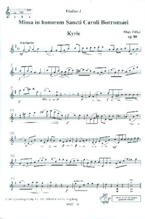 Messe G-Dur op.80 fr gem Chor und Orgel Violine 1