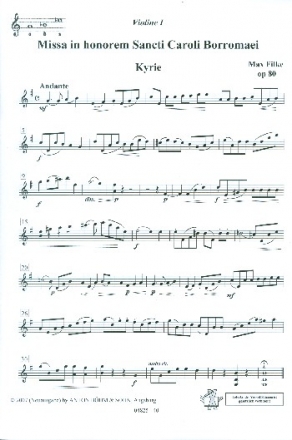 Messe G-Dur op.80 fr gem Chor und Orgel Violine 1