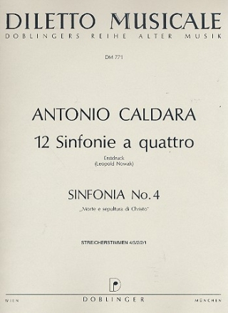 Sinfonia Nr.4 fr Streicher und Bc Stimmen