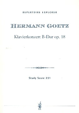 Konzert B-Dur op.18 fr Klavier und Orchester Studienpartitur