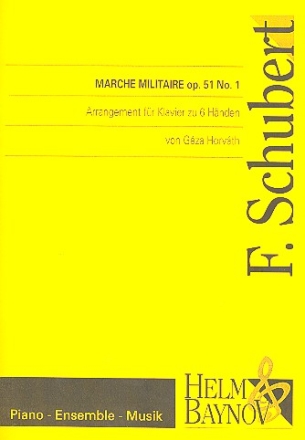 Marche militaire op.51,1 fr Klavier zu 6 Hnden