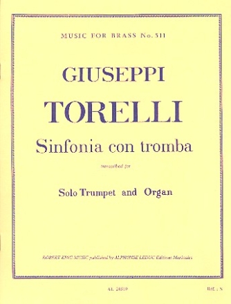 SINFONIA CON TROMBA FOR TRUMPET AND ORGAN BERGERM JEAN, TRANSCRIPTION