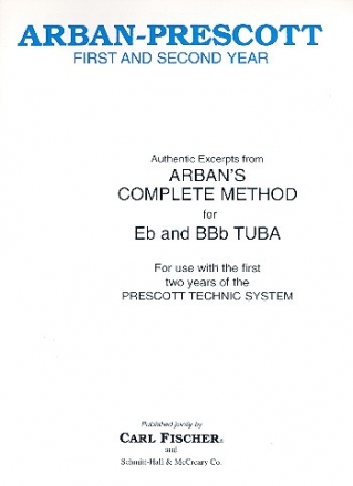 Arban Prescott first and second Year for e flat and b flat tuba