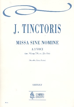 Missa sine nomine a 3 voci partitura