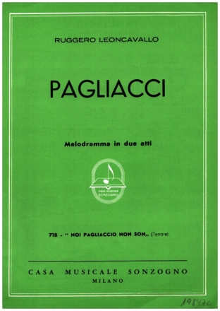 No pagliacchio non son Arie aus Pagliacci fr Tenor und Klavier (it)