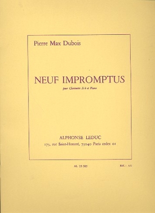 9 impromptus pour clarinette et piano