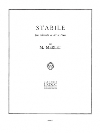 STABILE POUR CLARINETTE ET PIANO