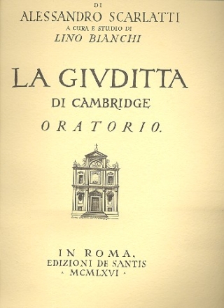 La Giuditta di Cambridge  Partitur