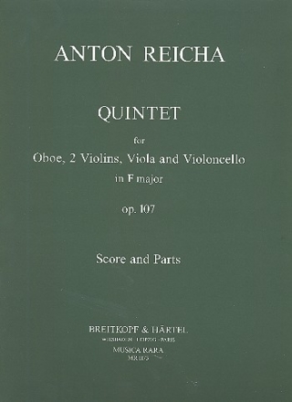 Quintett F-Dur op.107 fr Oboe, 2 Violinen, Viola und Violoncello Partitur und Stimmen