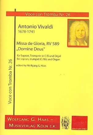 Domine Deus RV589  fr Sopran, Trompete und Bc Partitur