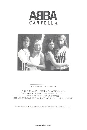 ABBA cappella Medley for mixed chorus a cappella score  (en)